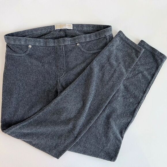 ❤️ MICHAEL MICHAEL KORS CORDUROY PULL ON‎ LEGGINGS / SLIM LEG PANTS, M - Picture 1 of 7